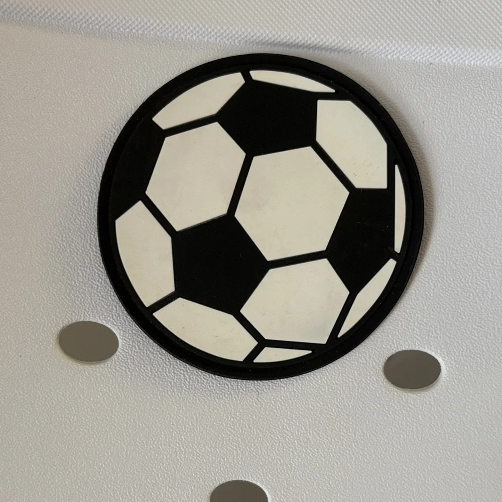 Black and White Soccer Ball bogg bag charm